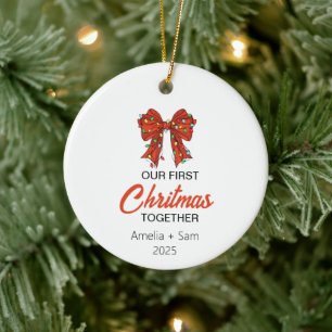 Décoration En Céramique Premier Noël Vivre ensemble 2025 Nouveau couple