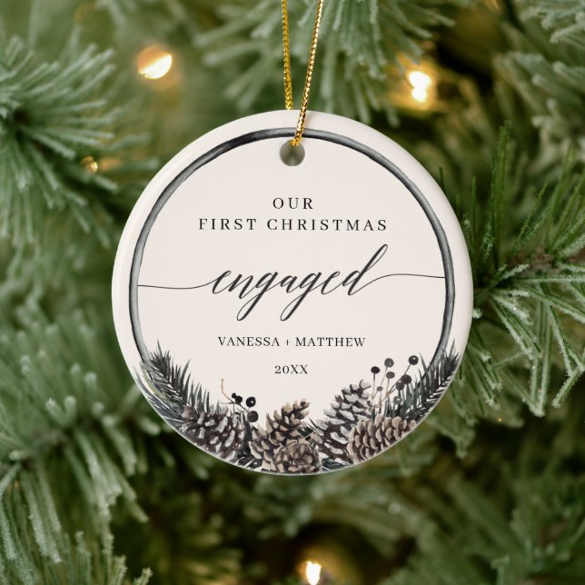 Décoration En Céramique Première couronne de pin rustique (Arbre)