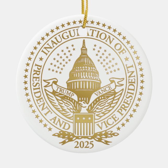 Décoration En Céramique Première et deuxième investiture du président Trum (Devant)