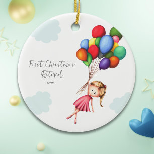 Décoration En Céramique Première femme Noël Retraitée