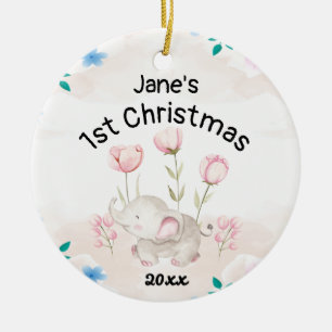 Décoration En Céramique Première fille de Noël 2021 pour bébé personna