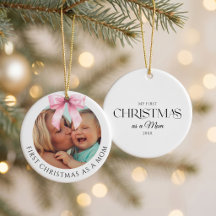 Première Noël en tant que maman Photo avec un élég