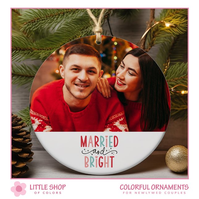Décoration En Céramique Première photo de Noël mariée (Créateur téléchargé)