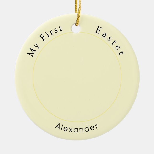 Décoration En Céramique Première photo de Pâques Elégant Gardien Jaune (Devant)