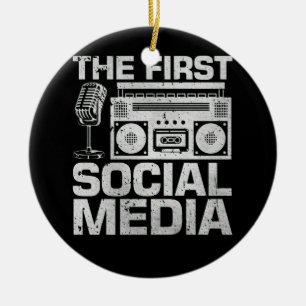 Décoration En Céramique Première radio amateur de médias sociaux Ham Radio