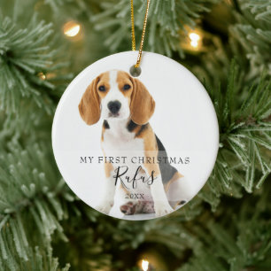 Décoration En Céramique Premières photos de Noël de votre animal