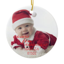 Premiers flocons de Noël de bébé, photo chic et él