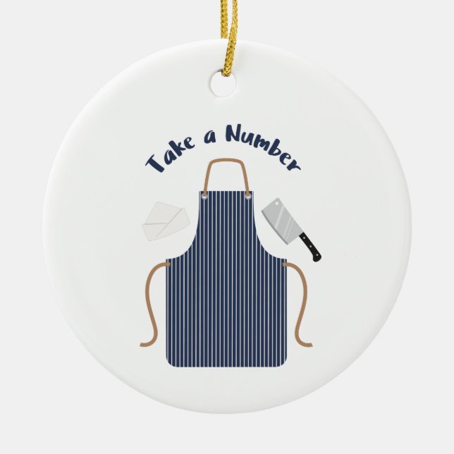 Décoration En Céramique Prenez un numéro (Devant)