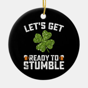 Décoration En Céramique Préparons-nous à trébucher Drôle de St Patrick's D