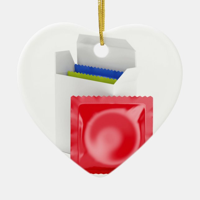 Décoration En Céramique Préservatifs sur l'arrière - plan blanc (Devant)