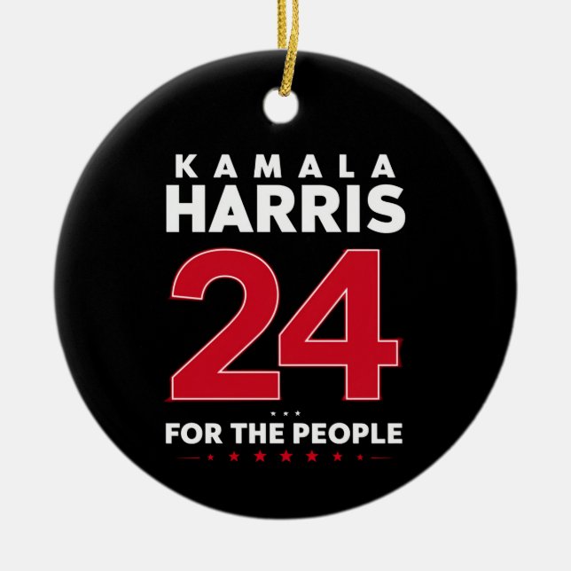 Décoration En Céramique Président 47 Kamala Harris 2024 Soutien Madame (Devant)