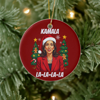 Décoration En Céramique Président Kamala Harris Noël