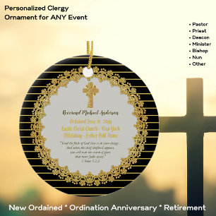 Décoration En Céramique Prêtre nouvellement ORDONNÉ Prêtre Personnalisé Pa