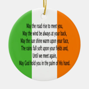 Décoration En Céramique Prière de bénédiction irlandaise