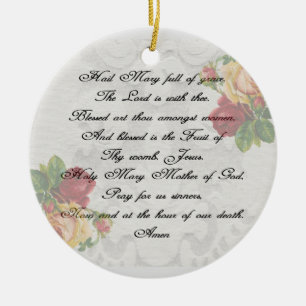 Décoration En Céramique Prière de Hail Mary