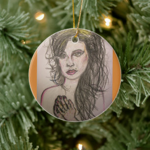 Décoration En Céramique Prière de la fille de la ruche