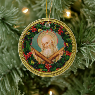 Décoration En Céramique Prière de la neuvaine de Noël de saint André