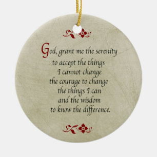 Décoration En Céramique Prière de sérénité/Style Vintage/double face