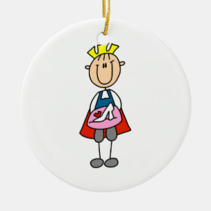 Décoration En Céramique Prince Avec Chaussure En Verre