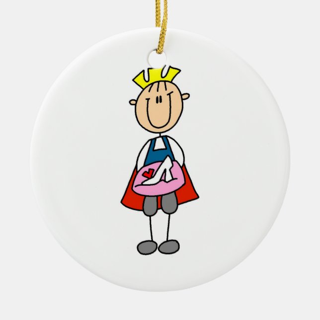 Décoration En Céramique Prince Avec Chaussure En Verre (Devant)