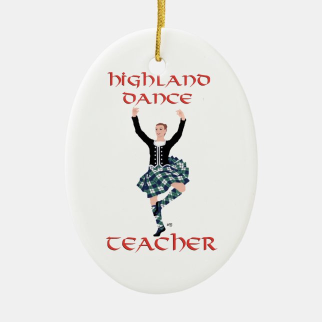 Décoration En Céramique Professeur de danse highland écossaise (Devant)