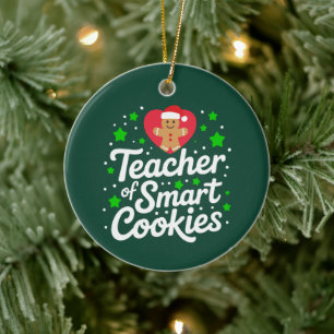 Décoration En Céramique Professeur de Noël de cookies intelligents Profess