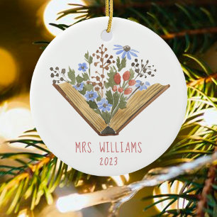 Décoration En Céramique Professeur Floral Livres