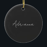 Décoration En Céramique Professional black add your name handwriting retro<br><div class="desc">This template can be customized to meet all personal occupations.</div>