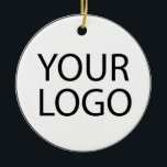 Décoration En Céramique Professionnel Personnalisé Logo Entreprise Blanc<br><div class="desc">Cette décoration personnalisée est la meilleure façon d'afficher l'image de marque de votre entreprise dans le style. Accrochez-le sur votre bureau, votre étagère ou votre sapin de Noël pour faire une déclaration professionnelle. Les clients et les collègues seront impressionnés par votre attention aux détails et à l'identité de marque. Améliorez...</div>