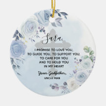 Promesse florale personnalisée au parrain Godchild