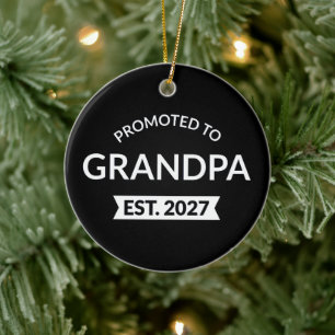 Décoration En Céramique Promu Grand-père Estimé 2027 Nouveau Papa II