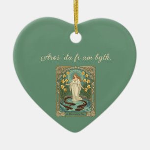 Décoration En Céramique Pronostic des amours Fortune de Dwynwen et Sa