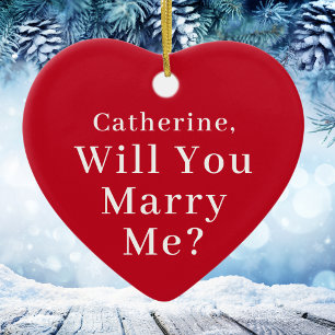 Décoration En Céramique Proposition de Noël personnalisée Voulez-vous m'ép