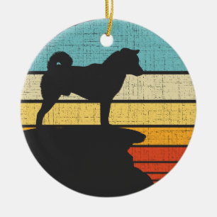 Décoration En Céramique Propriétaire de Shiba Inu Retro Vintage 60s les an