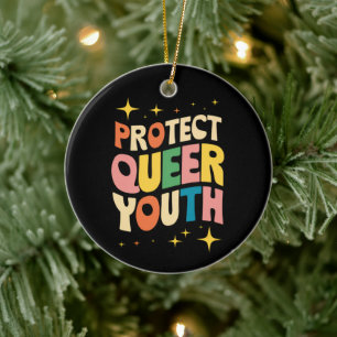 Décoration En Céramique Protéger les jeunes queer Protéger les enfants tra