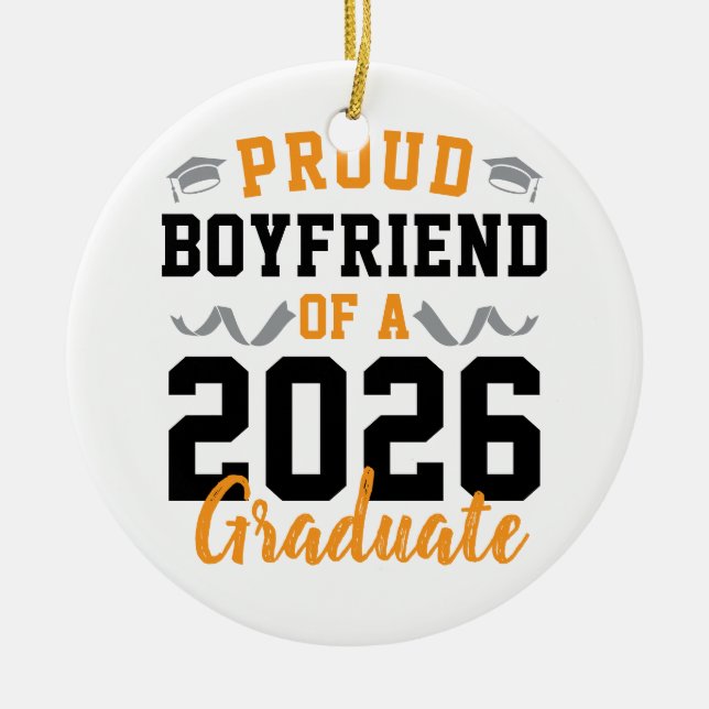 Décoration En Céramique Proud Boyfriend of A 2026 Graduation Party Custom (Devant)