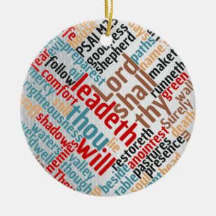 Décoration En Céramique Psaume de Noël chrétien 23 Écriture