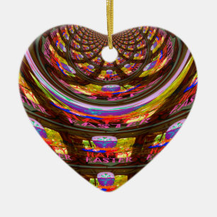 Décoration En Céramique Psychédélique Pâques Kaleidoscope Art