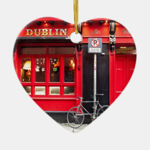 Décoration En Céramique Pub rouge de Dublin