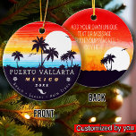 Décoration En Céramique Puerto Vallarta Mexique Retro Sunset Souvenirs 60s<br><div class="desc">Conception de plage rétro Puerto Vallarta pour des vacances. Puerto Vallarta Mexico Cities souvenir Vintage pour votre voyage à Mexico Beach Towns. OEuvre d'art sur la plage de Puerto Vallarta pour les vacanciers et les routards mexicains. souvenir rétro de Puerto Vallarta. Conception pour routards et voyage au Mexique. Plage avec...</div>