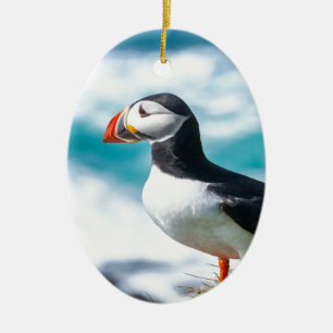 Décoration En Céramique Puffin Fratercula arctica à Látrabjarg, Islande.