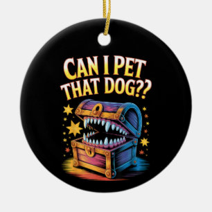 Décoration En Céramique Puis-je caresser ce chien ? Cadeau drôle de concep
