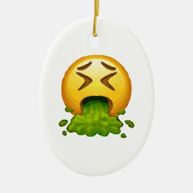 Décoration En Céramique puking émoji (Devant)