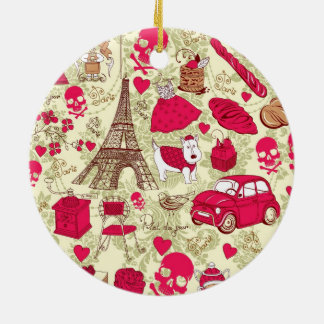 Décoration En Céramique Punk dans le motif français original d'icônes de
