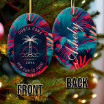 Décoration En Céramique Punta Cana Beach party Coucher de soleil feuille d<br><div class="desc">Punta Cana Beach party Coucher de soleil feuille de palmiers. Idéal pour les vacanciers, les amateurs de plage et les amateurs de Modèle Punta Cana au design tropical de palmiers sont parfaits pour toute fête d'anniversaire sur la plage d'âge ! Customisez tout de la formulation / les paroles et les...</div>