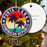 Décoration En Céramique Punta Cana Dominican Palm Tree Beach Vintage<br><div class="desc">Conception de plage rétro Punta Cana pour des vacances. Punta Cana île des Caraïbes souvenir Vintage pour voyager sur l'île des Caraïbes. Tableaux de plage de Punta Cana pour les vacanciers et routards dominicains. Punta Cana dans les Caraïbes souvenir rétro. Conception pour routards et voyage en République Dominicaine. île des...</div>