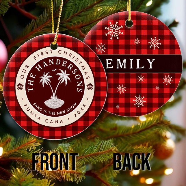 Décoration En Céramique Punta Cana République Dominicaine Palm Tree Souven (Créateur téléchargé)