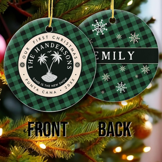 Décoration En Céramique Punta Cana République Dominicaine Palm Tree Souven (Créateur téléchargé)