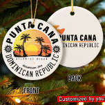 Décoration En Céramique Punta Cana République Dominicaine - Souvenir Rétro<br><div class="desc">Ce design rétro Punta Cana de République Dominicaine Vintage fait un grand cadeau de Noël ou d'anniversaire pour les fans de la plage de Punta Cana. Le design rétro des vibes d'été est un cadeau parfait pour les amateurs de voyage et de destinations tropicales.</div>