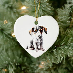 Décoration En Céramique Puppy Terrier Fox Lisse Personnalisé